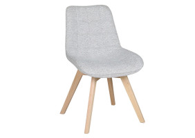 Стілець LENY каркас дерево / Сірий тканина оберт 180°