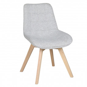 Стілець LENY каркас дерево / Сірий тканина оберт 180°