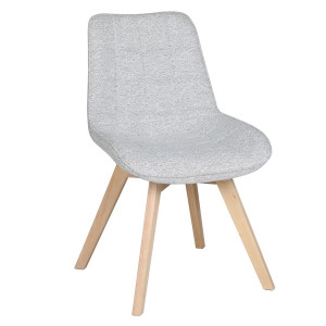 Стілець LENY каркас дерево / Сірий тканина оберт 180°