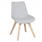 Стілець LENY каркас дерево / Сірий тканина оберт 180°
