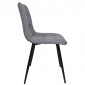 Стілець кухонний MIA TEX чорний каркас/світло-сірий