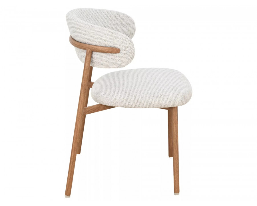 Стілець кухонний обідній м'який Elton II Світло-бежева тканина / Дуб каркас