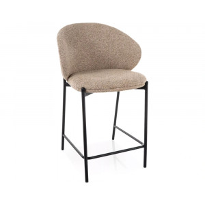 Напівбарний стілець кухонний Kioto H-2 Бежева тканина / Чорний каркас