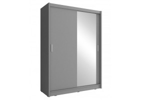Шафа-купе Мая / Maja 150 2-дверна з дзеркалом Графіт 150х62х200 см.