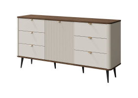 Комод MARLY REG 9 160х82х40 кашемір / горіх