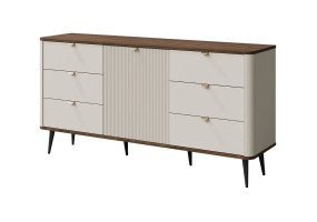 Комод MARLY REG 9 160х82х40 кашемір / горіх