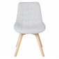 Стілець LENY каркас дерево / Сірий тканина оберт 180°