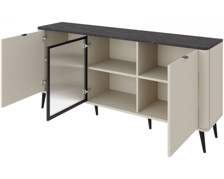 Комод MARLY REG 7 160х82х40 кашемір / горіх