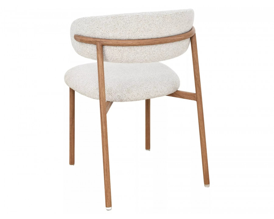 Стілець кухонний обідній м'який Elton II Світло-бежева тканина / Дуб каркас