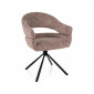 Стілець кухонний обідній м'який Borgo Leo Темно-бежева тканина / Чорний каркас