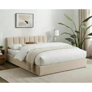 Ліжко полуторне м'яке Montreal Raven 140×200 Бежева тканина