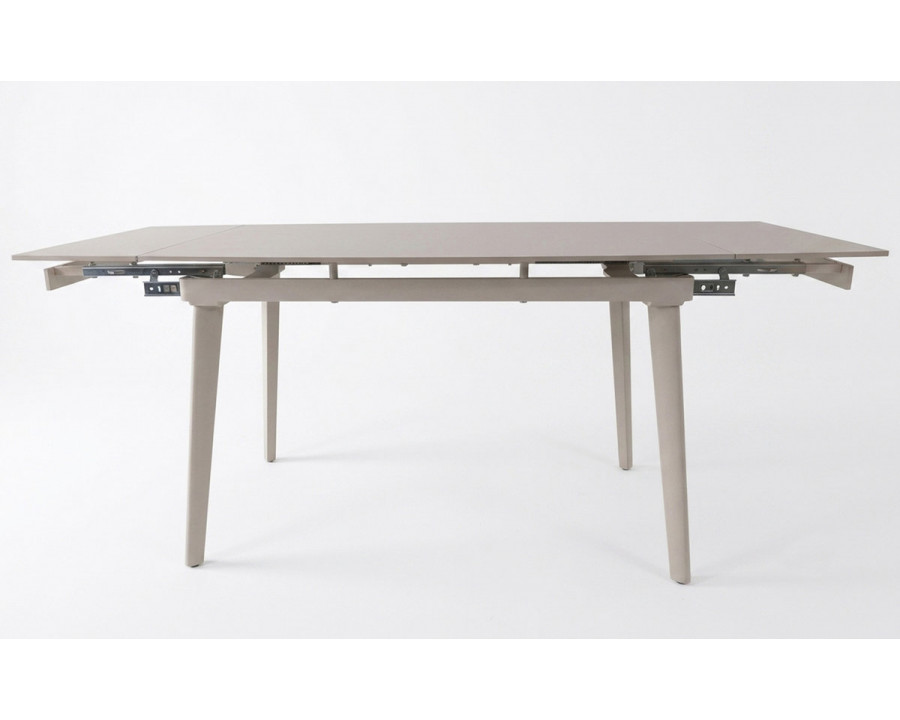 Стіл обідній розкладний LORIAN CERAMIC 120(180)*80 білий / кашемір