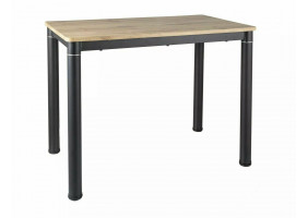 Стіл обідній DAMAR Дуб Артісан / Чорний мат 100X60 DAMARDAC100