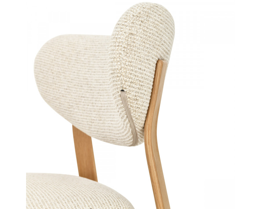 Cтілець кухонний NOMI дуб метал/бежева тканина