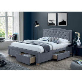 Двоспальне ліжко Electra Velvet 160X200 Сірий