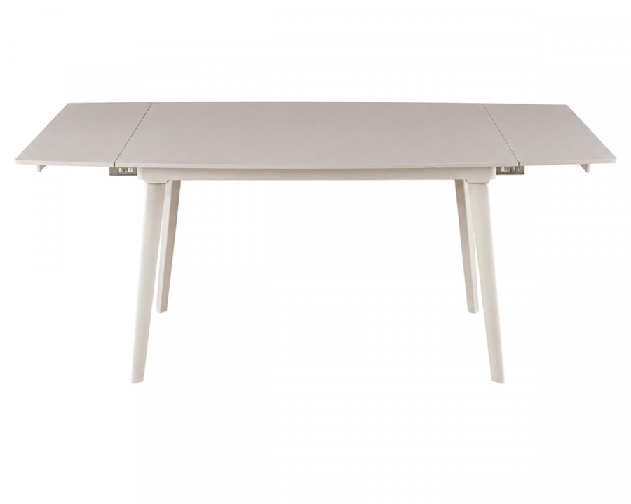 Стіл обідній розкладний LORIAN CERAMIC 120(180)*80 білий / кашемір