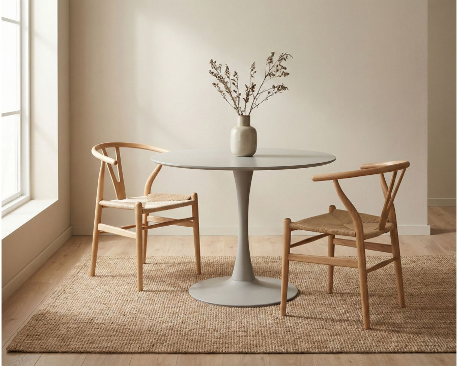 Стіл обідній ODIN CERAMIC Бежевий мат / Кашемір д.90