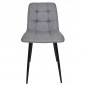 Стілець кухонний MIA TEX чорний каркас/світло-сірий