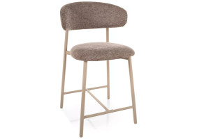 Напівбарний стілець кухонний Elton H-2 Brego Бежева тканина / Кашемір каркас