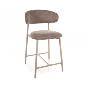 Напівбарний стілець кухонний Elton H-2 Brego Бежева тканина / Кашемір каркас