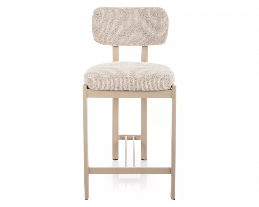 Напівбарний стілець кухонний Misaki H-2 Світло-бежева тканина / Кашемір каркас