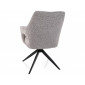 Стілець кухонний обідній м'який Olsen Noelle Сіра тканина / Чорний каркас