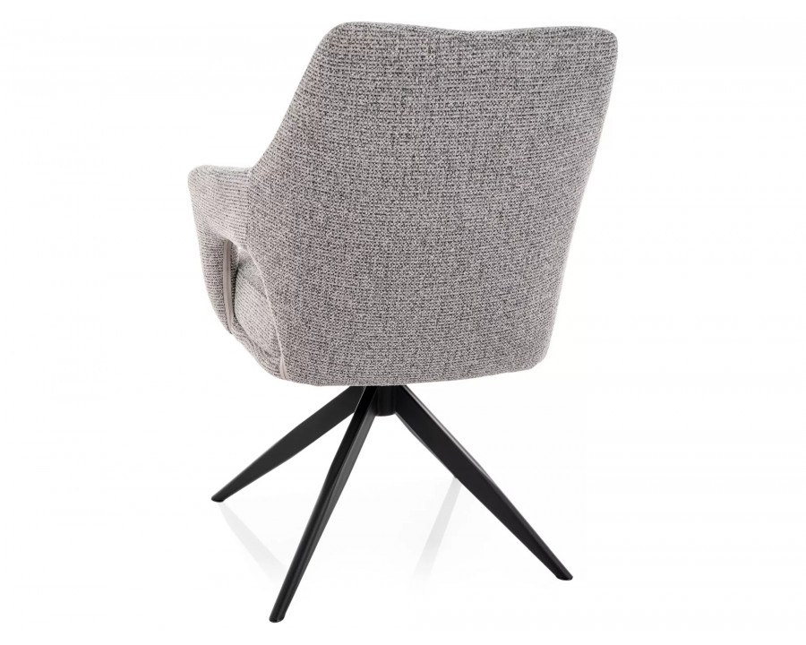 Стілець кухонний обідній м'який Olsen Noelle Сіра тканина / Чорний каркас