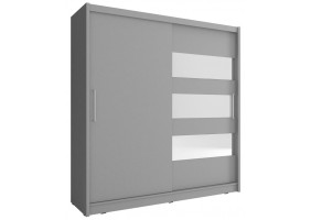 Шафа-купе Мая III / Maja III 200 2-дверна з дзеркалом Графіт 200х62х214 см.