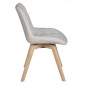 Стілець LENY каркас дерево / Сірий тканина оберт 180°