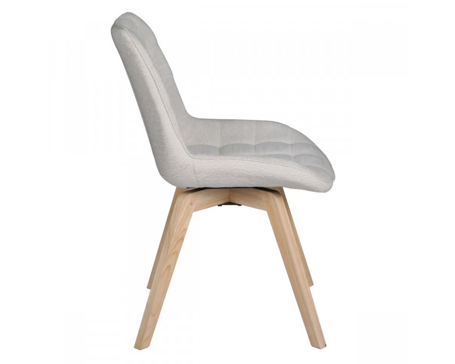 Стілець LENY каркас дерево / Сірий тканина оберт 180°