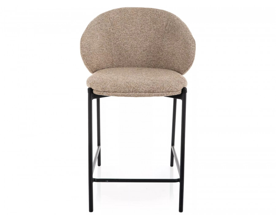 Напівбарний стілець кухонний Kioto H-2 Бежева тканина / Чорний каркас