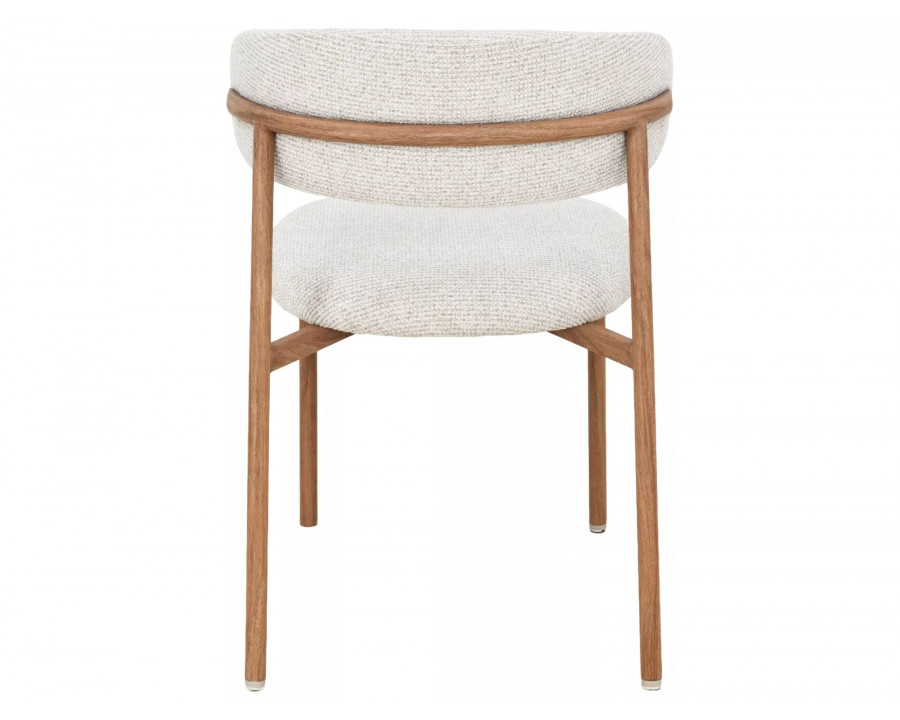 Стілець кухонний обідній м'який Elton II Світло-бежева тканина / Дуб каркас