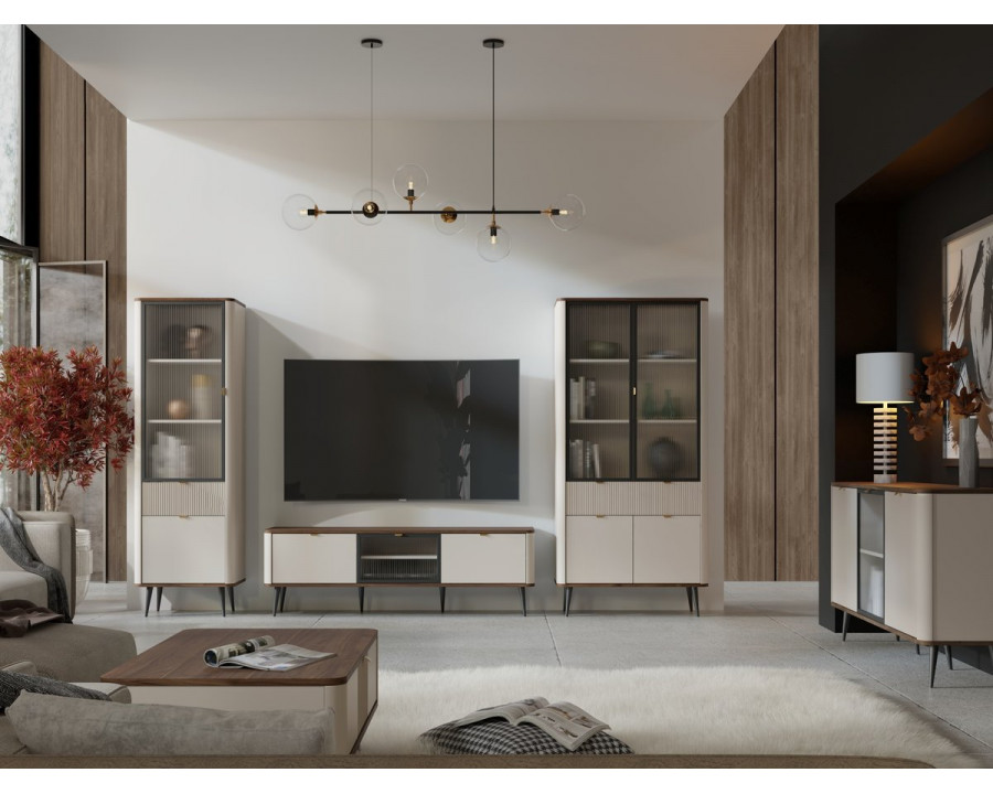 Комод MARLY REG 7 160х82х40 кашемір / горіх