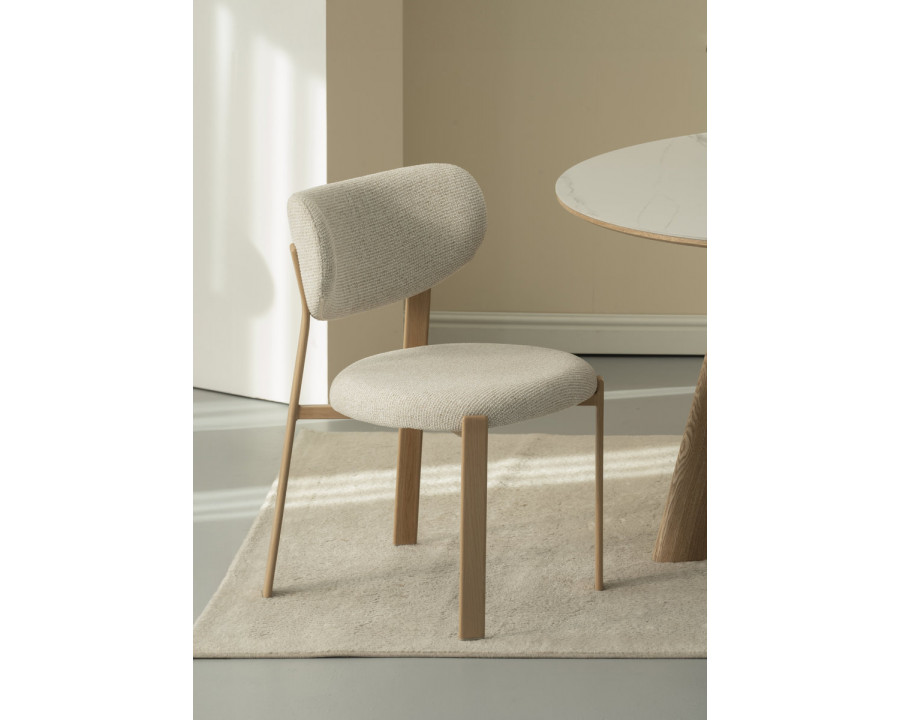 Cтілець кухонний NOMI дуб метал/бежева тканина