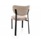 Стілець кухонний обідній м'який Rin Бежева тканина / Чорний каркас