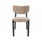 Стілець кухонний обідній м'який Rin Бежева тканина / Чорний каркас