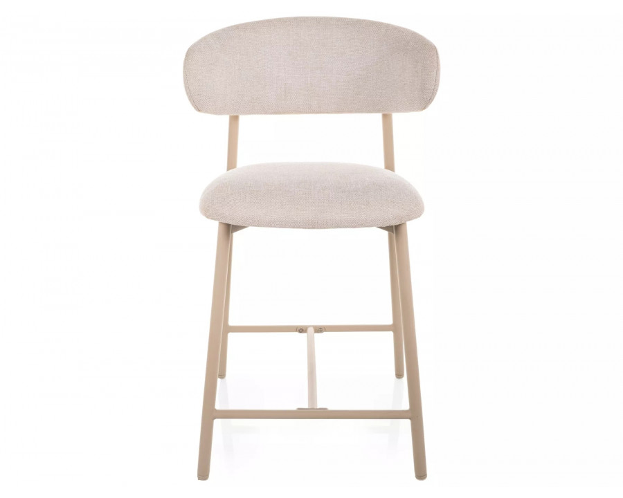 Напівбарний стілець кухонний Elton H-2 Brego Світло-бежева тканина / Кашемір каркас