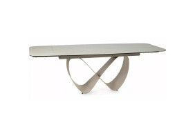 Стіл обідній кухонний розкладний Infinity Ceramic (160–240)×95 см Кераміка Беж / Кашемір каркас