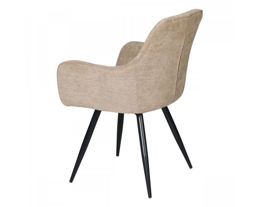 Стілець кухонний ARDEN Чорний каркас / Темний беж тканина оберт 180°