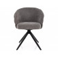 Стілець кухонний обідній м'який Ores Сіра тканина / Чорний каркас