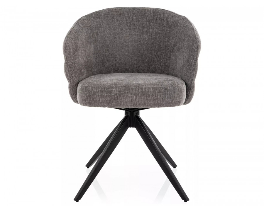 Стілець кухонний обідній м'який Ores Сіра тканина / Чорний каркас