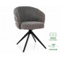 Стілець кухонний обідній м'який Ores Сіра тканина / Чорний каркас