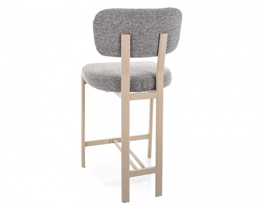 Напівбарний стілець кухонний Misaki H-2 Сіра тканина / Кашемір каркас