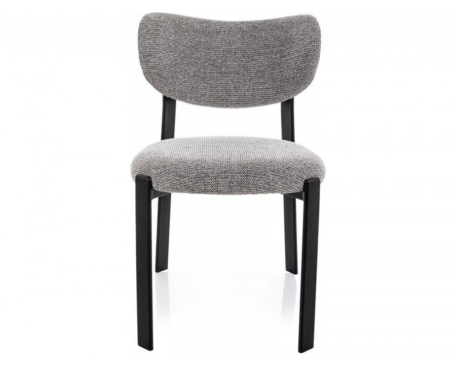 Стілець кухонний обідній м'який Rin Сіра тканина / Чорний каркас