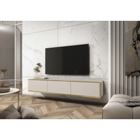 Тумба під телевізор навісна Оро / Oro 3-дверна RTV175 Бежевий Ш175xВ30 см.