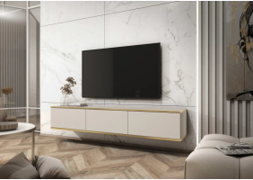 Тумба під телевізор навісна Оро / Oro 3-дверна RTV175 Бежевий Ш175xВ30 см.