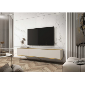 Тумба під телевізор навісна Оро / Oro 3-дверна RTV175 Бежевий Ш175xВ30 см.