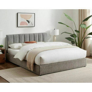 Ліжко полуторне м'яке Montreal Raven 140×200 Сіра тканина