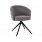 Стілець кухонний обідній м'який Ores Сіра тканина / Чорний каркас