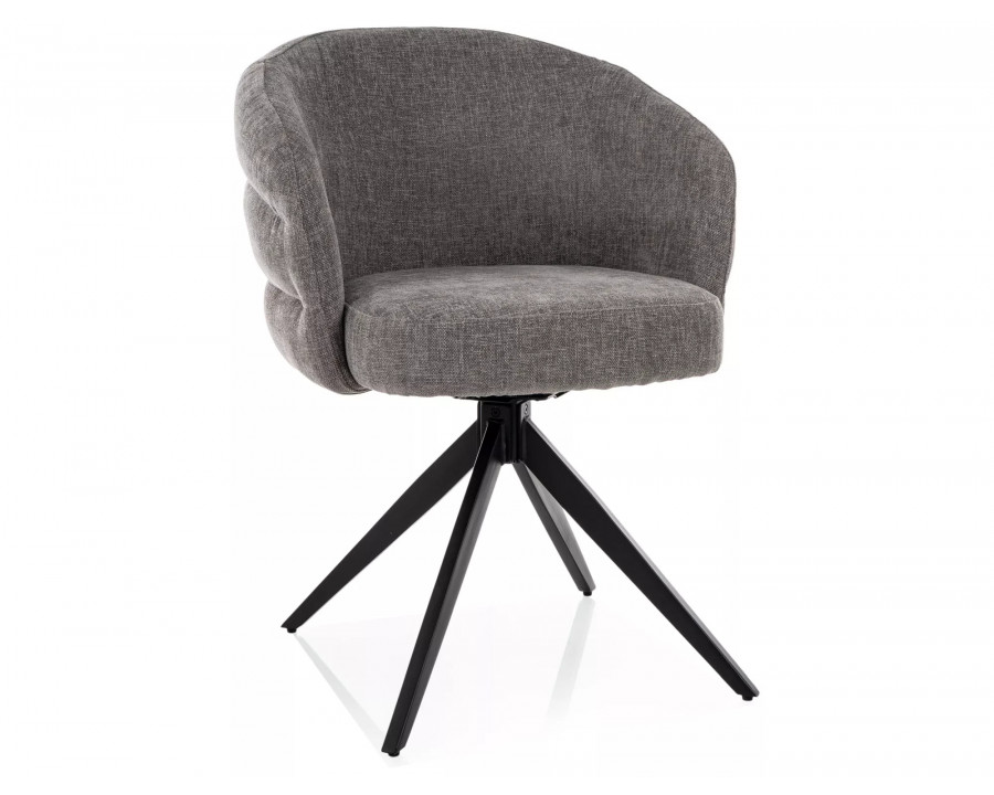 Стілець кухонний обідній м'який Ores Сіра тканина / Чорний каркас